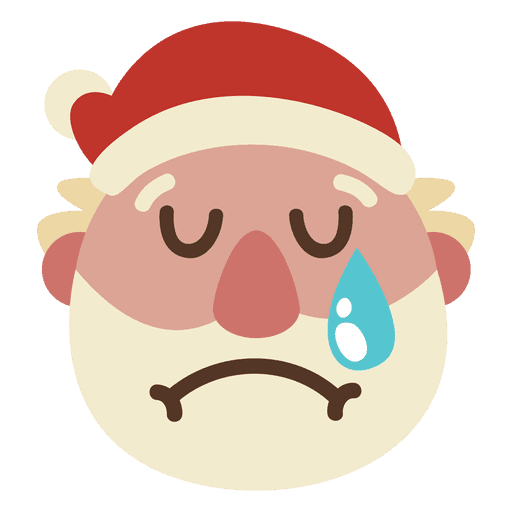 Crying santa claus face emoticon 61