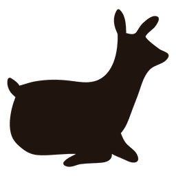 Deer silhouette laying 49 PNG Design Transparent PNG