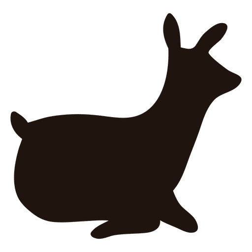 Deer silhouette laying 49