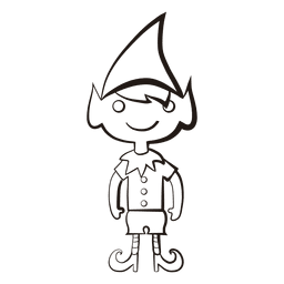 Ícone de traço de elfo 54 Desenho PNG Transparent PNG