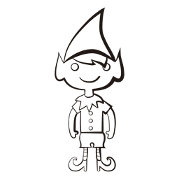Icono de trazo de elfo 54 Diseño PNG