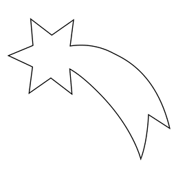 Ícone de traço de estrela cadente 01 Desenho PNG