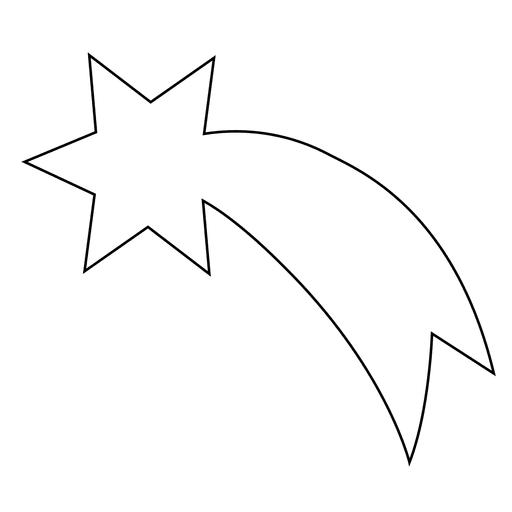 Icono de trazo de estrella fugaz 01 Diseño PNG