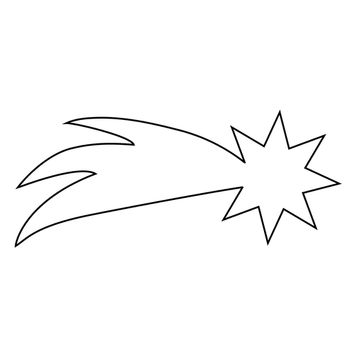 Icono de trazo de estrella fugaz 02 Diseño PNG