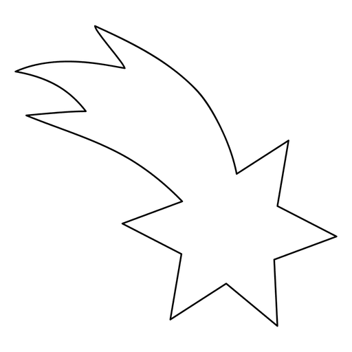 Icono de trazo de estrella fugaz 03 Diseño PNG