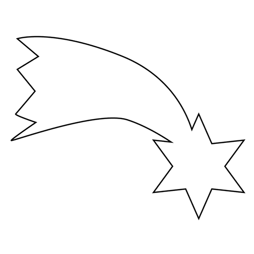 Icono de trazo de estrella fugaz 04 Diseño PNG