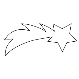 Icono de trazo de estrella fugaz 05 Diseño PNG