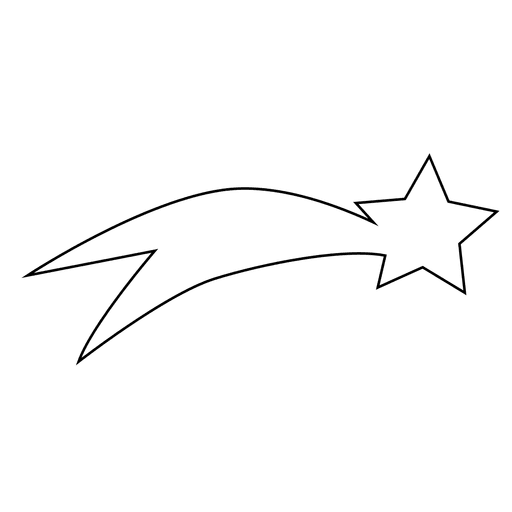 Icono de trazo de estrella fugaz 06 Diseño PNG