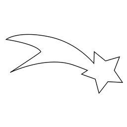 Icono de trazo de estrella fugaz 07 Diseño PNG
