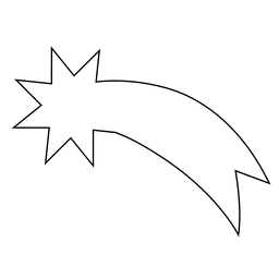 Icono de trazo de estrella fugaz 09 Diseño PNG