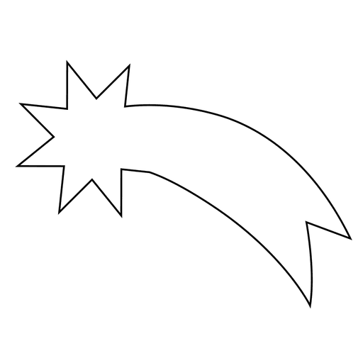 Icono de trazo de estrella fugaz 09 Diseño PNG