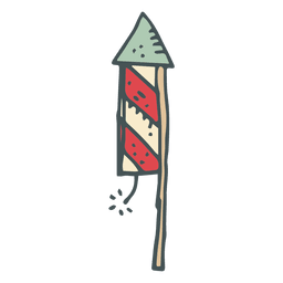 Icono de dibujos animados dibujados a mano de fuegos artificiales 21 Diseño PNG