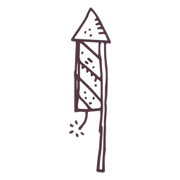 Ícone de mão desenhada de fogo de artifício 15 Desenho PNG