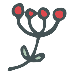 Dibujos animados dibujados a mano flor 03 Diseño PNG