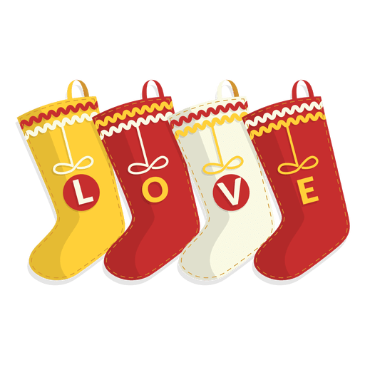 Cuatro amor icono de medias de navidad 32
