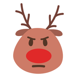 Emoticon de rosto franzido de rena 45 Desenho PNG