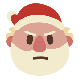 Emoticon carrancudo de papai noel 63 Desenho PNG