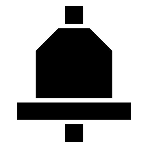 Icono de campana geométrica 33 Diseño PNG