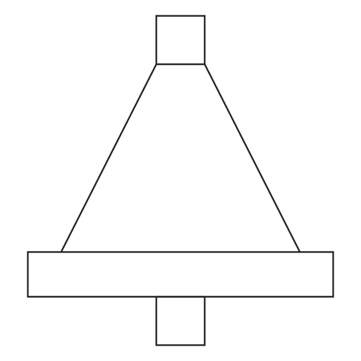 Icono de trazo de campana geométrica 13 Diseño PNG