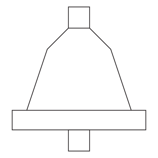 Geometrisches Glockenhub-Symbol 19 PNG-Design