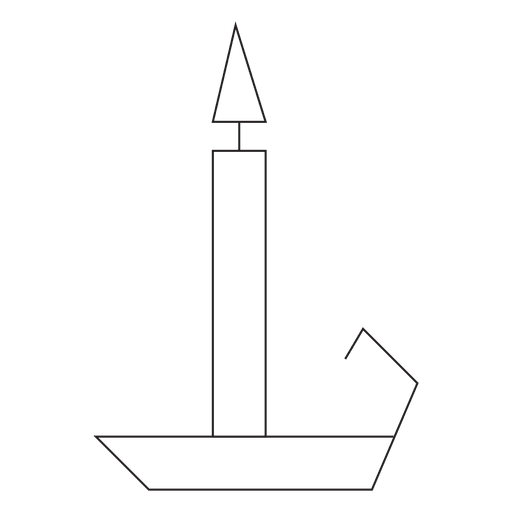 Ícone geométrico de pincelada de vela 16 Desenho PNG