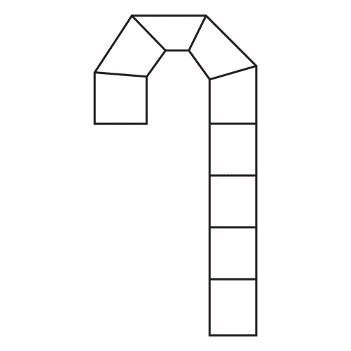 Geometrisches Zuckerstangen-Strichsymbol 10 PNG-Design