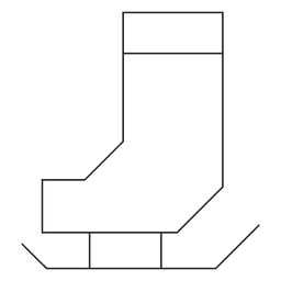 Ícone de derrame de patim no gelo geométrico 20 Desenho PNG