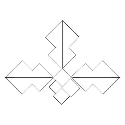 Geometrisches Mistelhub-Symbol 2 PNG-Design