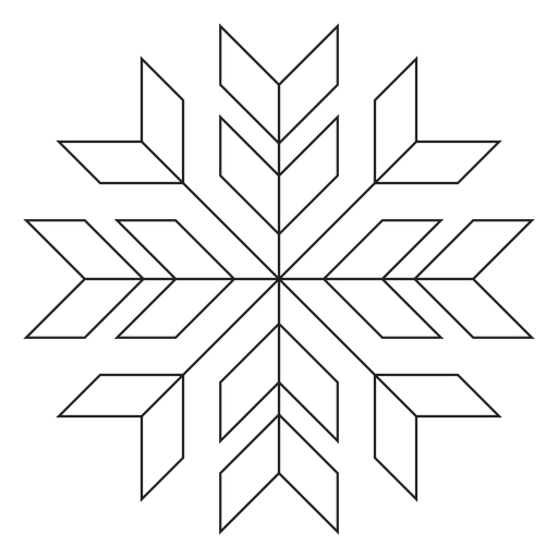 Geometrisches Weihnachtsstern-Strichsymbol 28 PNG-Design