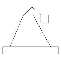 Geometric santa hat stroke icon 8 PNG Design