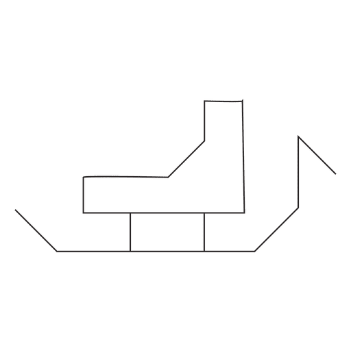 Ícone geométrico de braçada de trenó 6 Desenho PNG