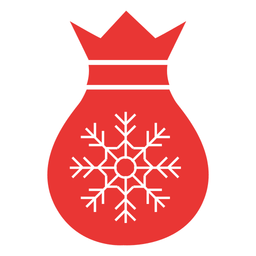 Bolsa de regalo plano icono rojo 1 Diseño PNG