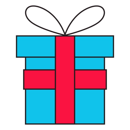 Gift box cartoon icon 60 PNG Design