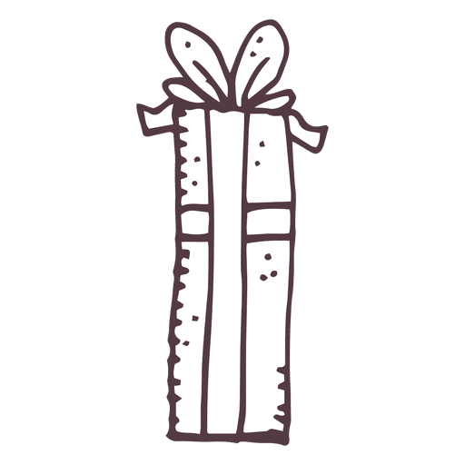 Caja de regalo dibujada a mano 6 Diseño PNG