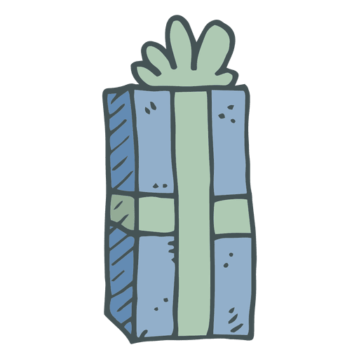 Gift box hand drawn cartoon icon 14 PNG Design