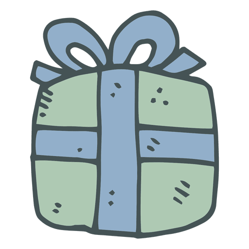 Download Gift box hand drawn cartoon icon 5 - Transparent PNG & SVG vector file