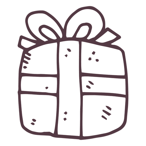 Gift box hand drawn icon 12 PNG Design