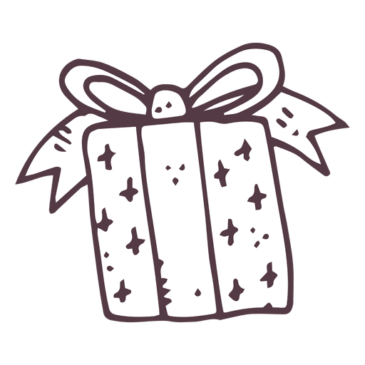Gift box hand drawn icon 15 PNG Design