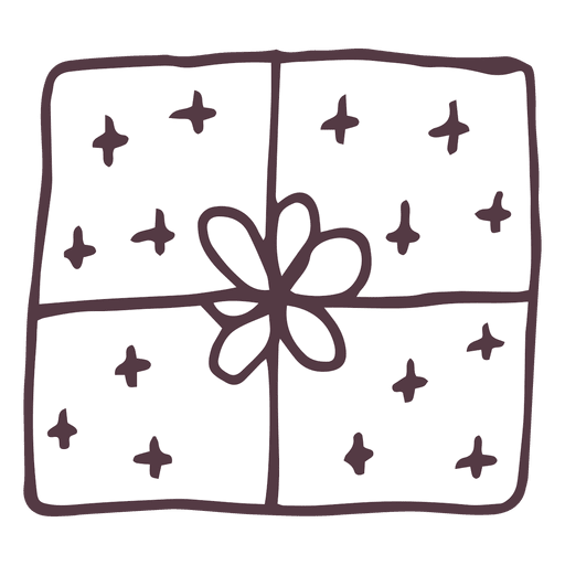 Caja de regalo icono dibujado a mano 17 Diseño PNG