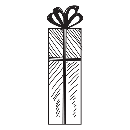 Icono dibujado a mano caja de regalo 40 Diseño PNG