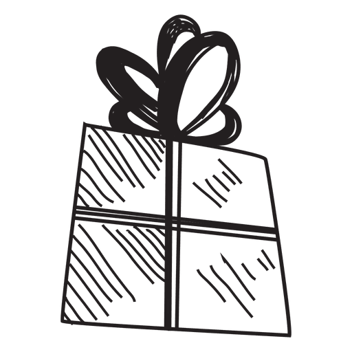 Gift box hand drawn icon 53 PNG Design