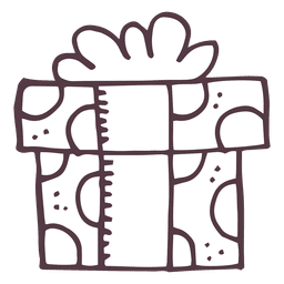 Caja de regalo dibujada a mano Diseño PNG
