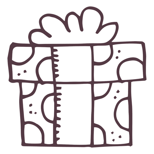 Hand gezeichnete Geschenkbox PNG-Design