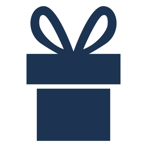 Gift box silhouette icon 64 PNG Design