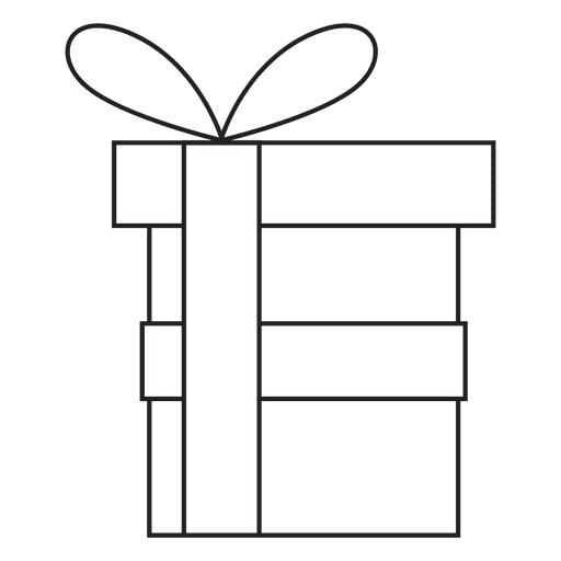 Icono de trazo de caja de regalo 89 Diseño PNG