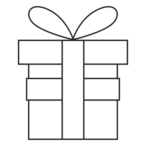 Geschenkbox Strichsymbol 90 PNG-Design