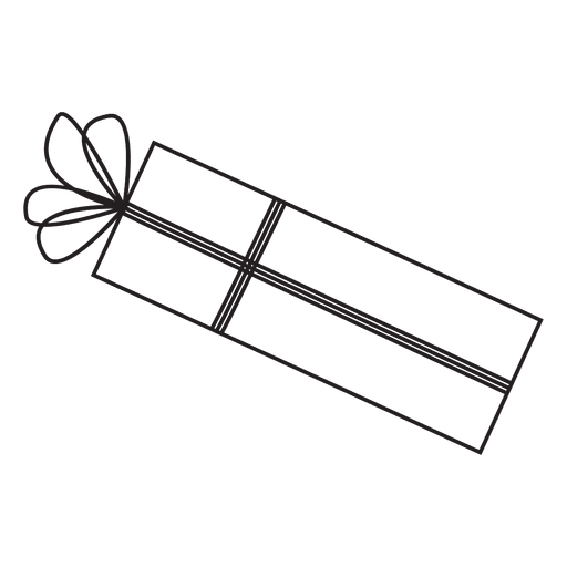 Icono de dibujado a mano de trazo de caja de regalo 18 Diseño PNG