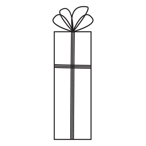 Icono de dibujado a mano de trazo de caja de regalo 19 Diseño PNG