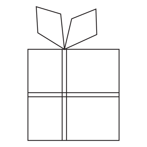 Geschenkbox Strichsymbol 14 PNG-Design