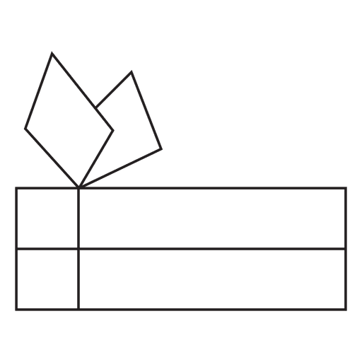 Geschenkbox Strichsymbol 22 PNG-Design